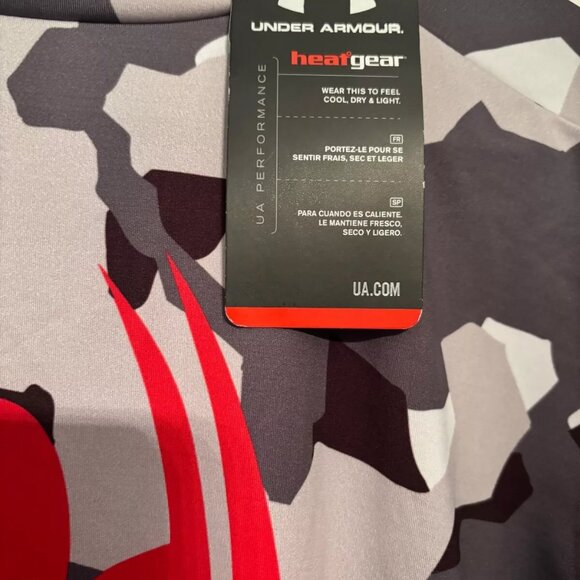 Under Armour Spider Man Camouflage Compression Gray White Red Shirt - Size XL - Picture 6 of 9